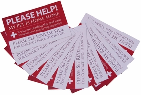My Pet Is Home Alone! Wallet Card, 10 pack