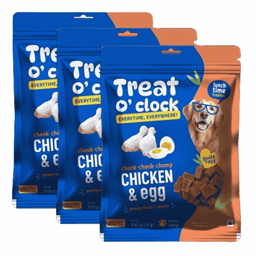 Natural Remedies Treat O'Clock Chicken and Egg Treats for Dogs