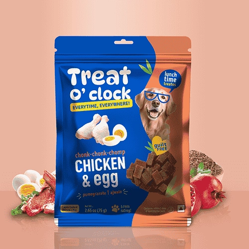 Natural Remedies Treat O'Clock Chicken and Egg Treats for Dogs