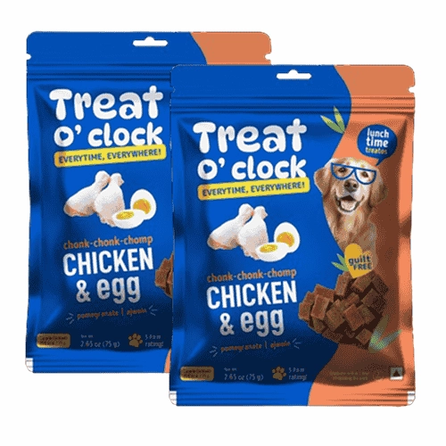 Natural Remedies Treat O'Clock Chicken and Egg Treats for Dogs