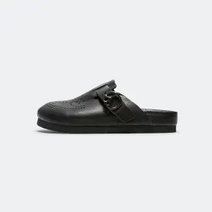 Sandale Clog Needles Clothing - Cuir de vachette noir