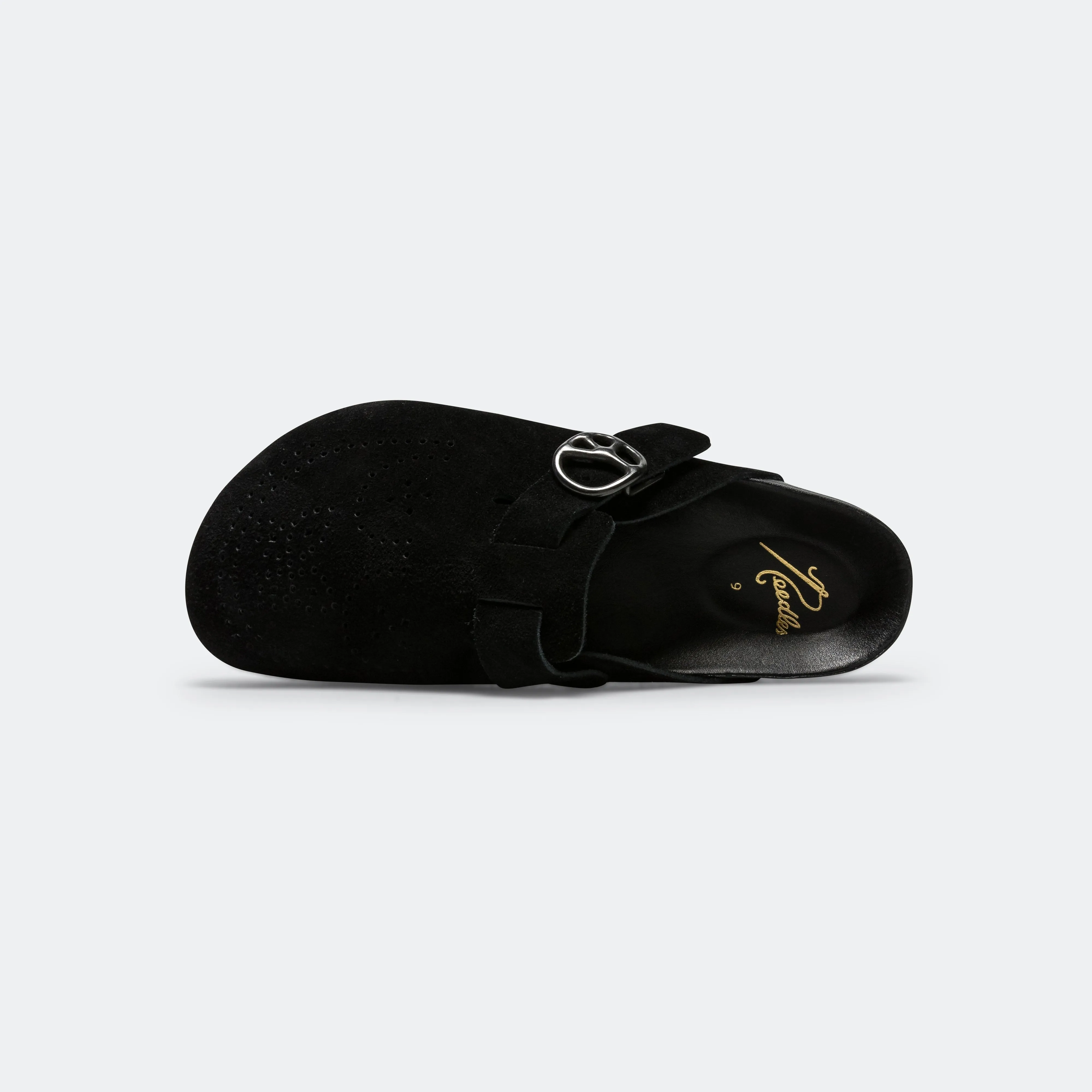 Needles Sabot Sandale en Vêtements - Cuir Suédé Noir