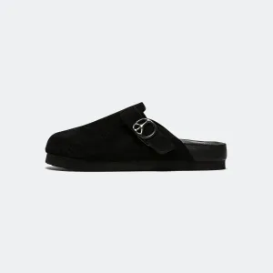 Needles Sabot Sandale en Vêtements - Cuir Suédé Noir