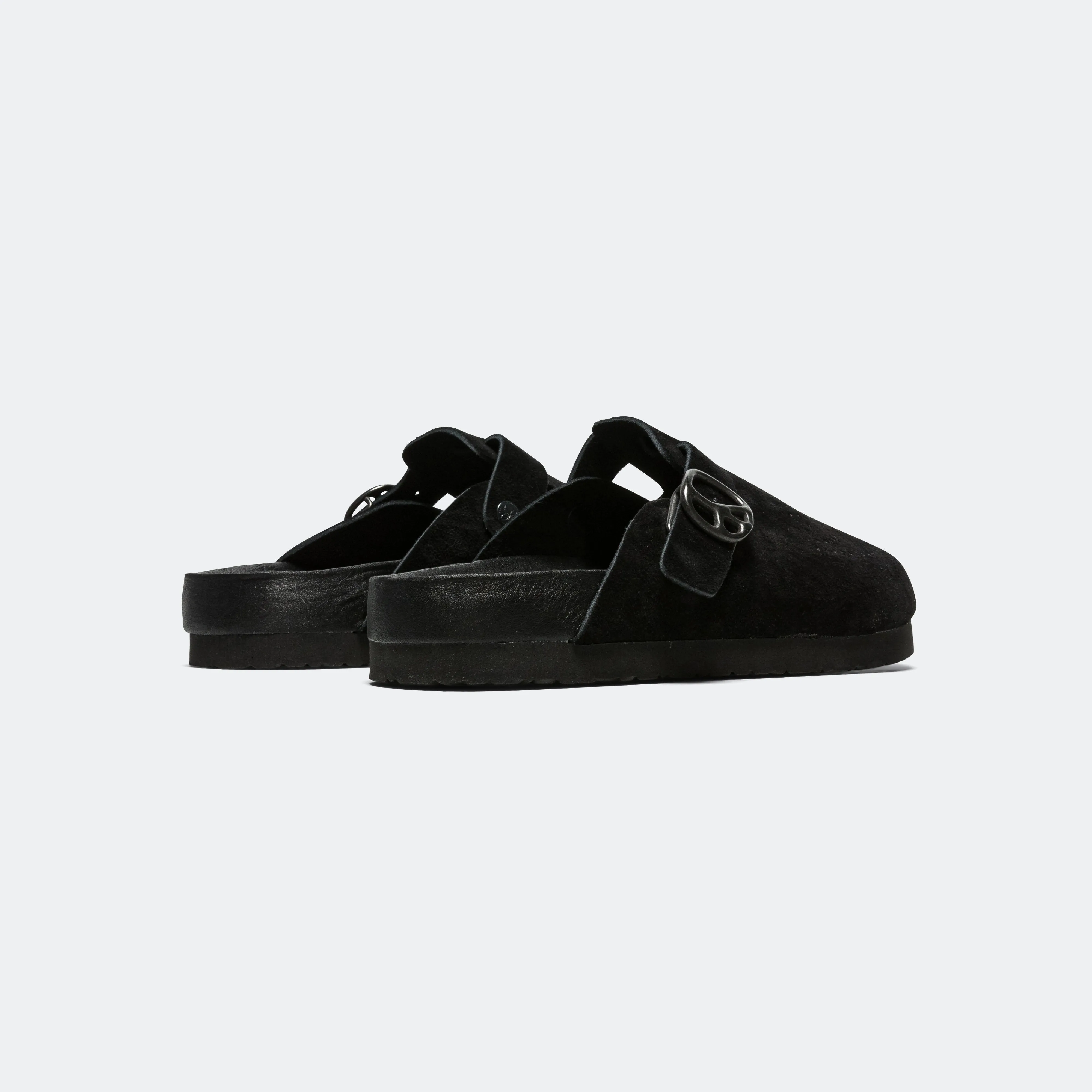 Needles Sabot Sandale en Vêtements - Cuir Suédé Noir