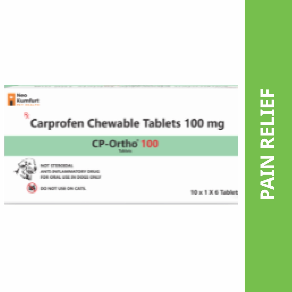 Neo Kumfurt CP Ortho 100mg (Carprofen) Tablets for Dogs (pack of 6 tablets)