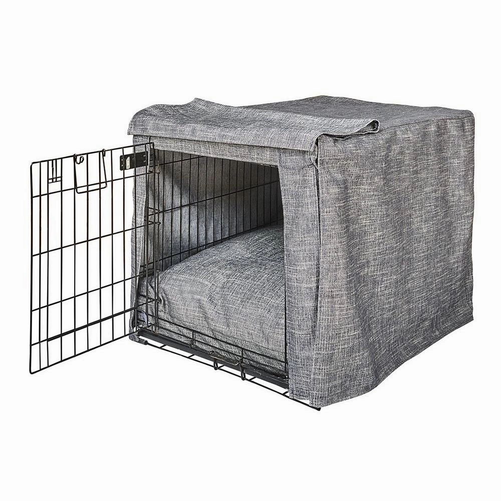 Newport Performance Linen Double Door Dog Crate Cover