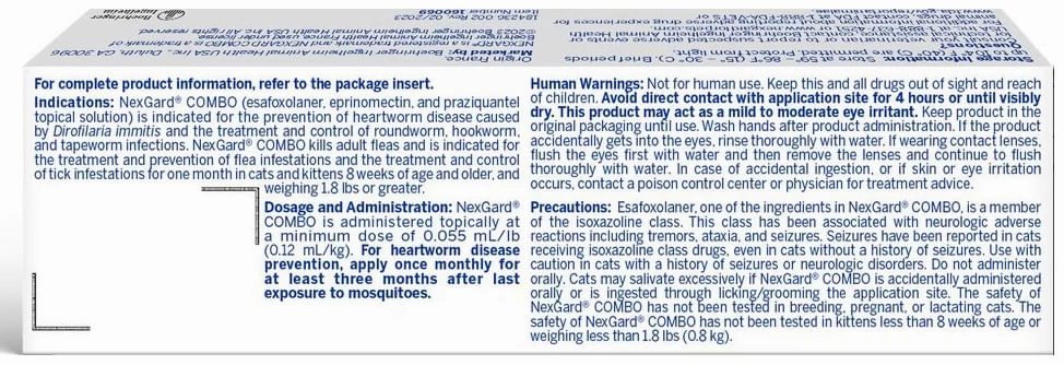 Nexgard Combo Topical for Cats