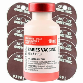 Nobivac 3 Rabies Vaccine Kit with Tags