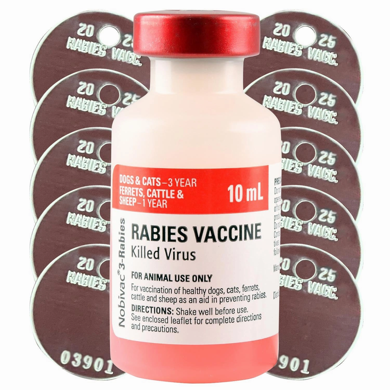 Nobivac 3 Rabies Vaccine Kit with Tags