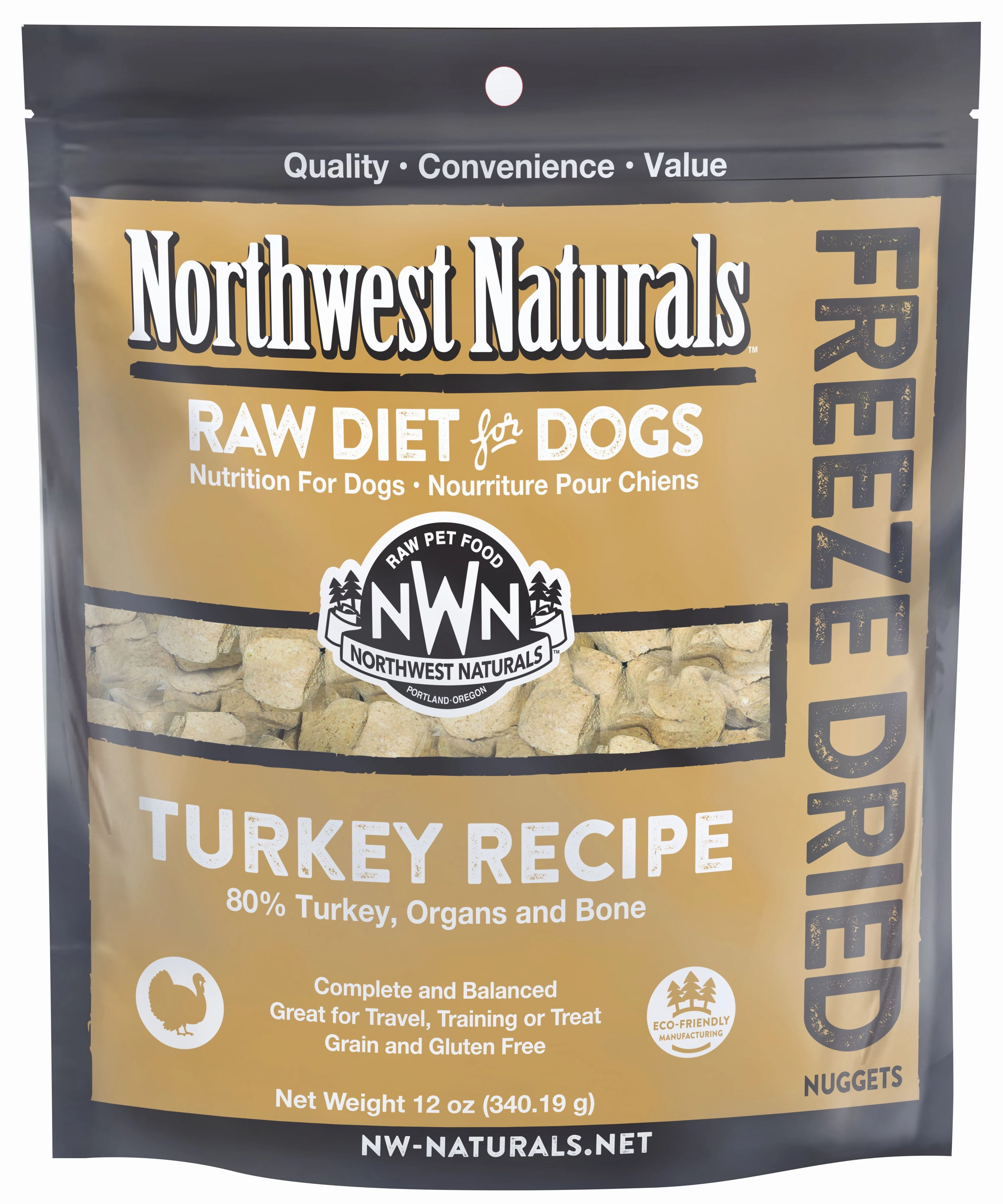 Northwest Naturals Freeze-Dried Raw Turkey Nuggets Dog Food