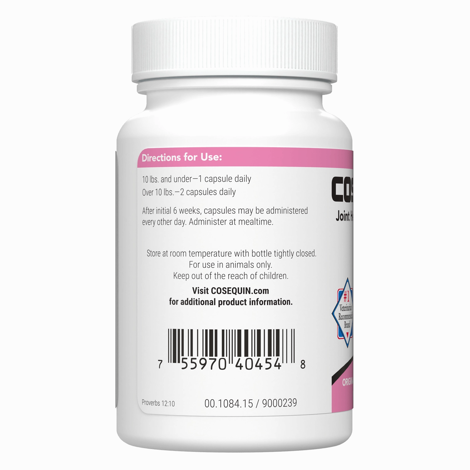 Nutramax Cosequin Joint Health with With Glucosamine and Chondroitin Supplement for Cats, 80 Capsules