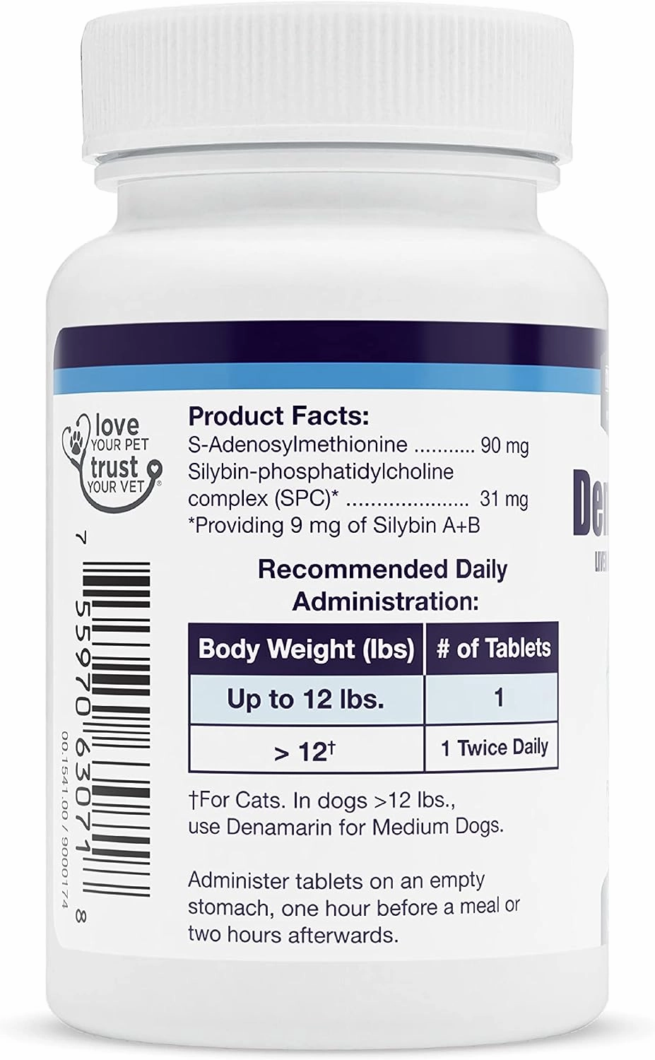 Nutramax Denamarin Liver Health Tablets for Dogs and Cats