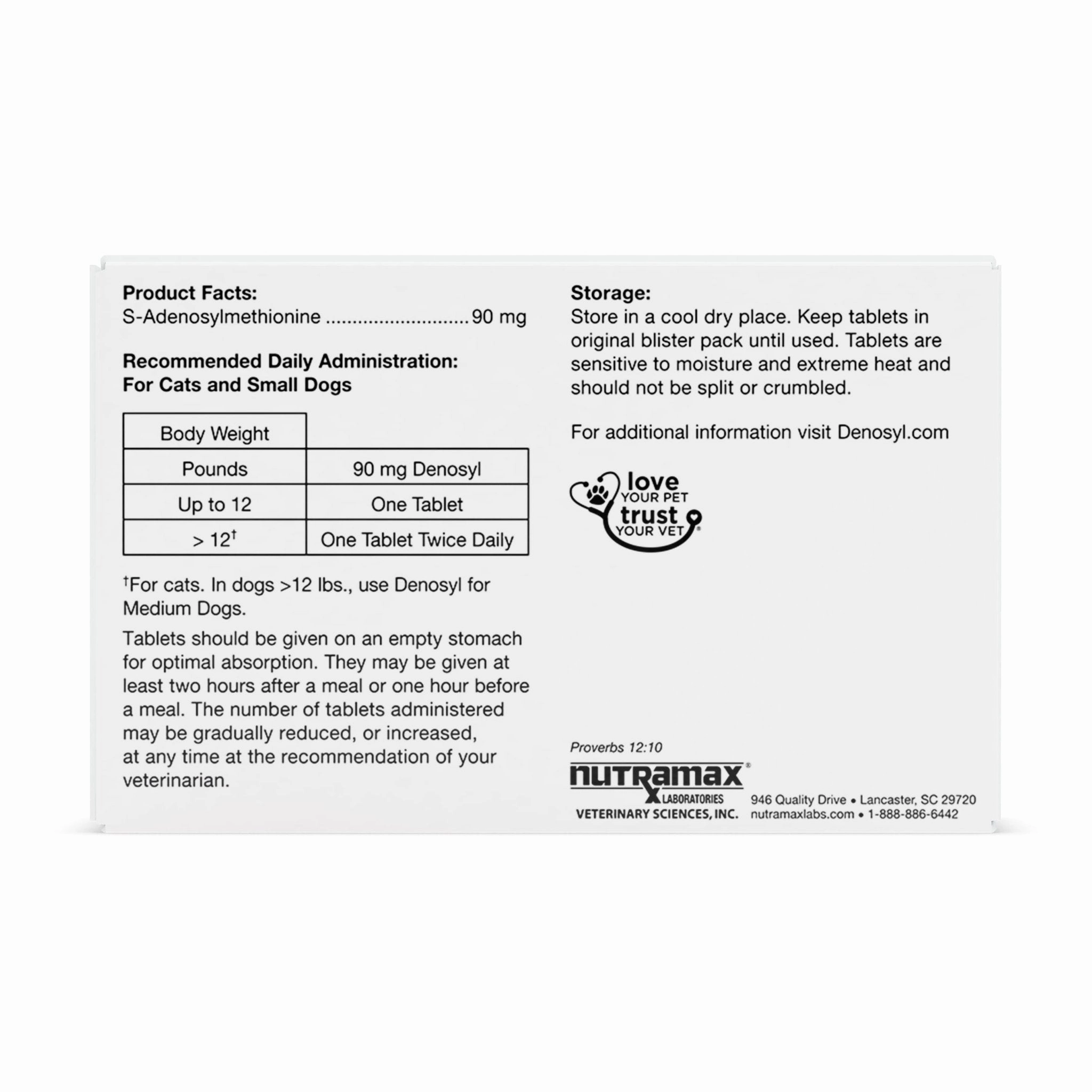 Nutramax Denosyl Liver and Brain Health Supplement