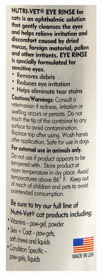 Nutri-Vet Cat Eye Rinse, 4 oz
