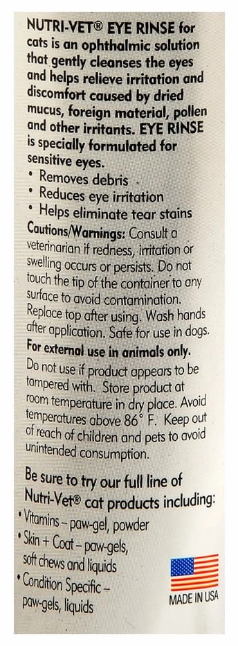 Nutri-Vet Cat Eye Rinse, 4 oz