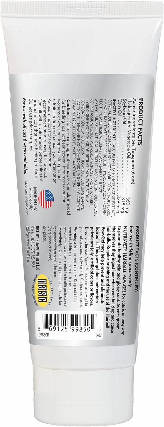 Nutri-Vet Hairball Paw-Gel for Cats