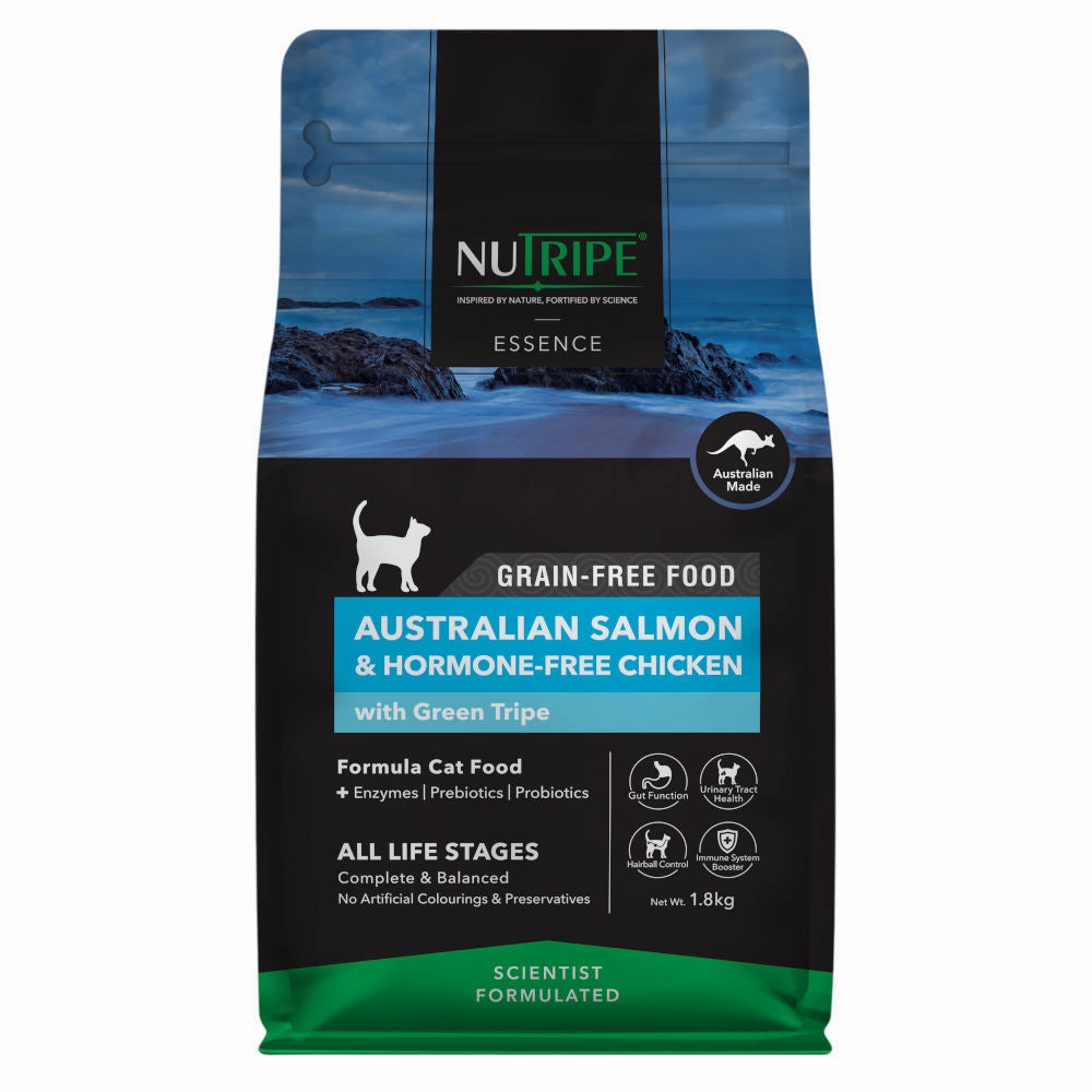 Nutripe Essence Australian Salmon & Chicken with Green Tripe Grain-Free Dry Cat Food