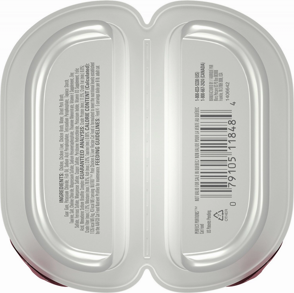 Nutro Perfect Portions Adult Grain Free Chicken & Liver Pate Wet Cat Food Trays