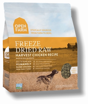 Open Farm Grain Free Harvest Chicken Recipe Freeze Dried Raw Dog Food