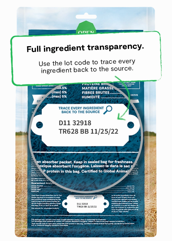 Open Farm Grain Free Surf and Turf Recipe Freeze Dried Raw Dog Food Patties