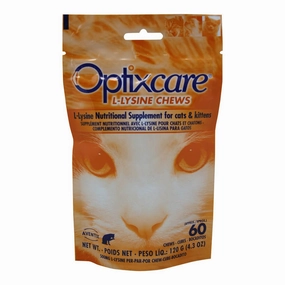 Optixcare L-Lysine Chews for Cats & Kittens, 60 Chews
