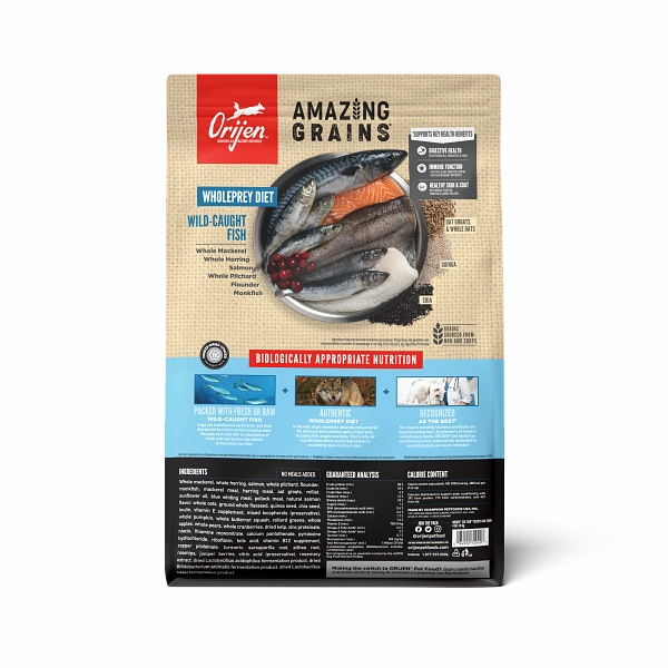 ORIJEN High Protein Amazing Grains Six Fish Recipe Dry Dog Food