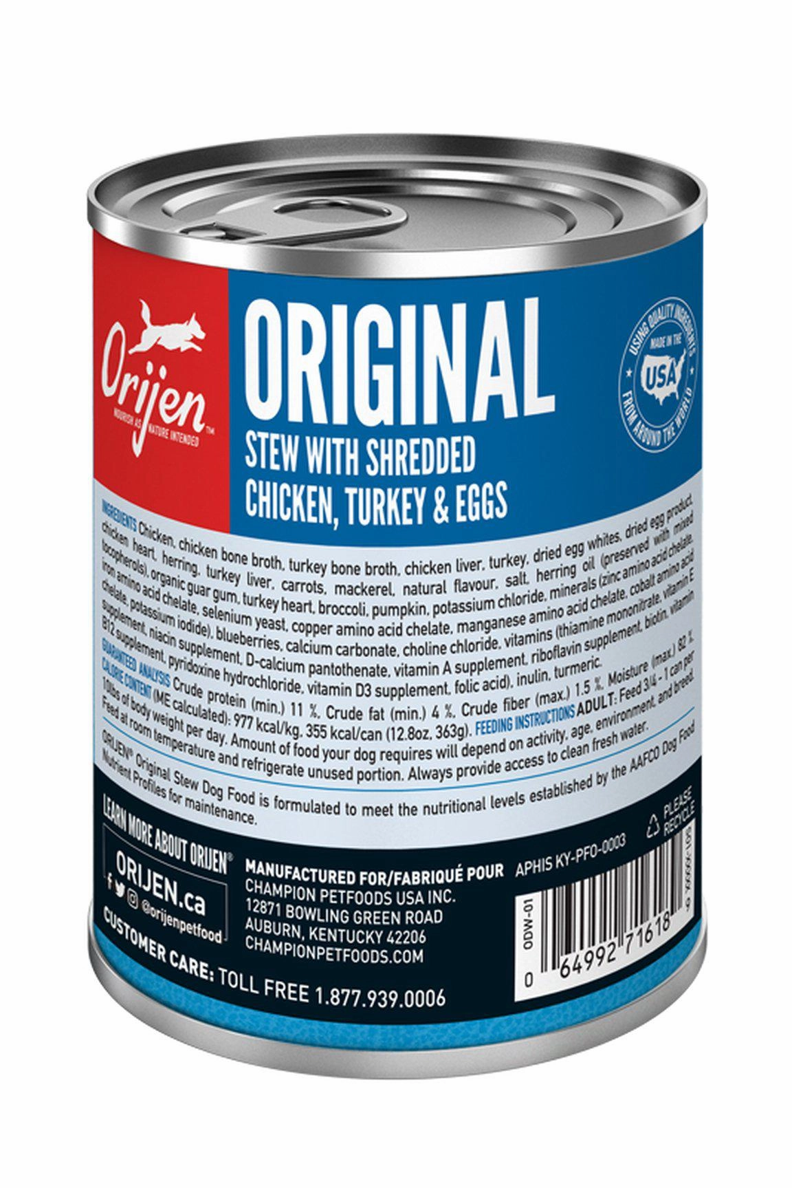 Orijen Original Stew Wet Dog Food