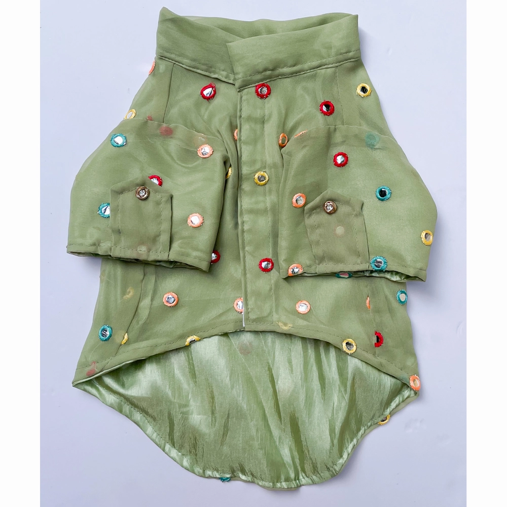 Pawgypets Festive Shirt for Dogs and Cats (Pista Green)