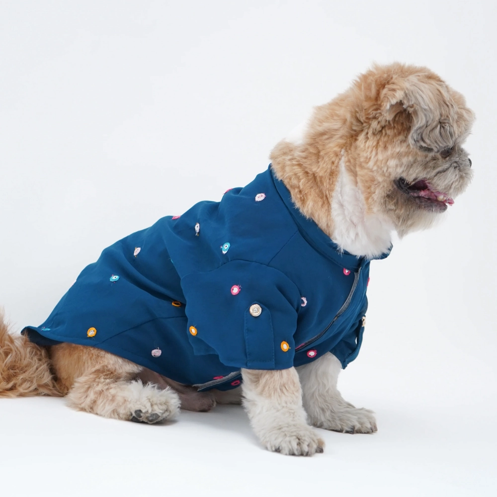 Pawgypets Festive Shirt for Dogs (Peacock Blue)