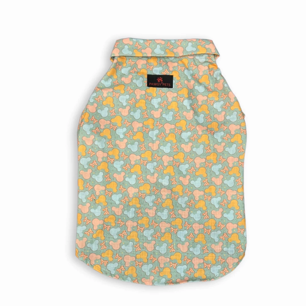 Pawgypets Mickey Overloaded Shirt for Dogs (Pastel Green)