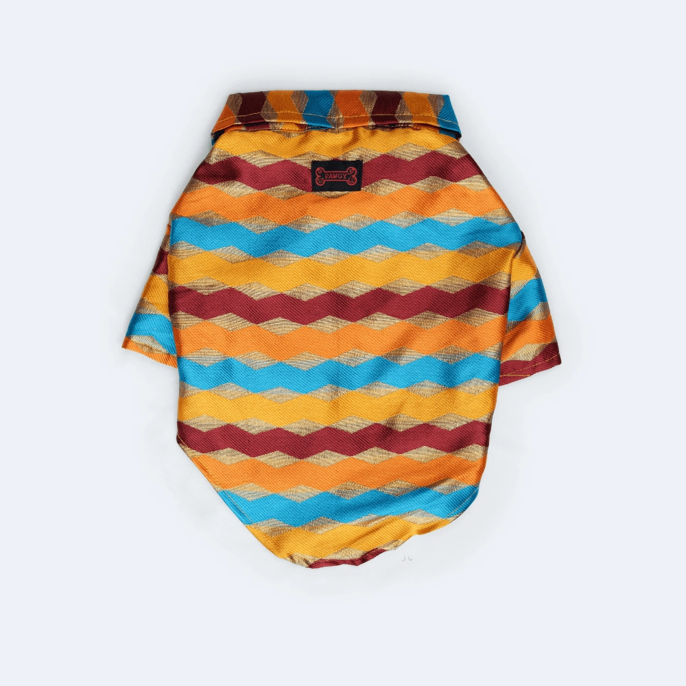 Pawgypets Occasion Wear Shirt for Dogs and Cats (Multi Stripe)
