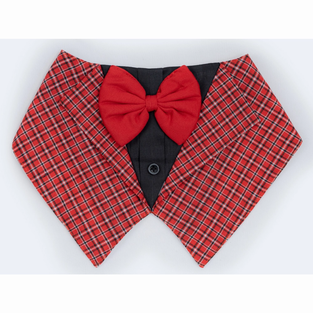 Pawgypets Waistcoat Bandana for Dogs and Cats (Red)