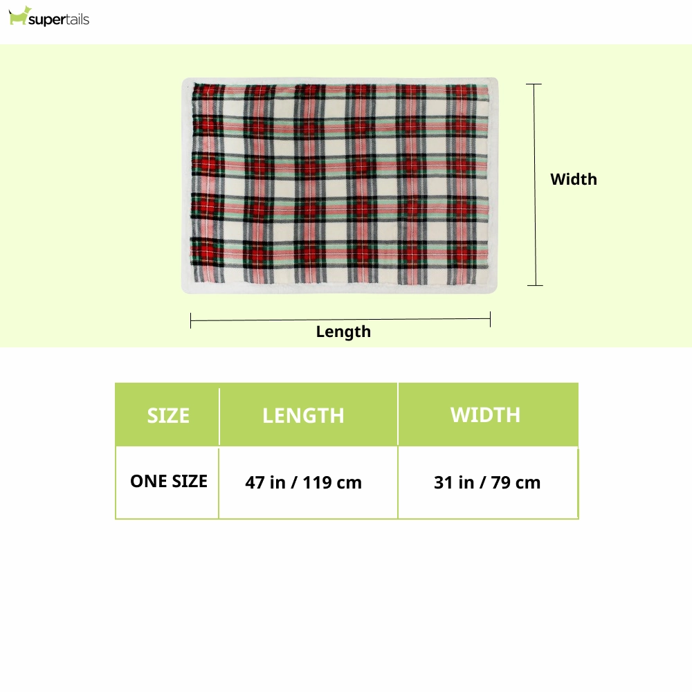 Pawpourri Plaid Xmas Blanket for Dogs