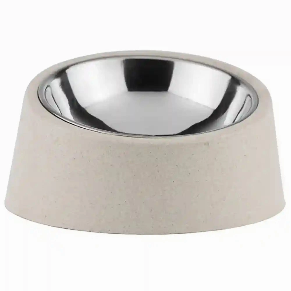 Pawpourri Sustainable Tilted Bowl for Dogs (Off White)