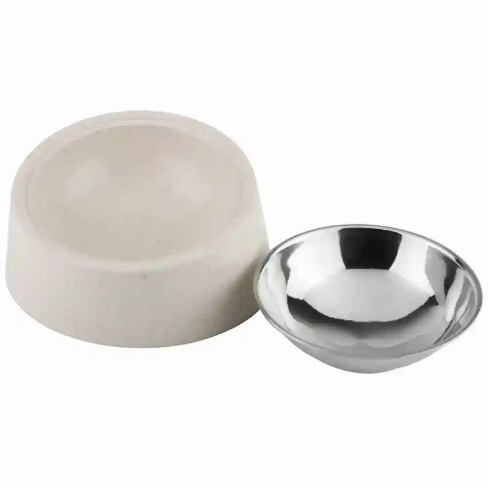 Pawpourri Sustainable Tilted Bowl for Dogs (Off White)