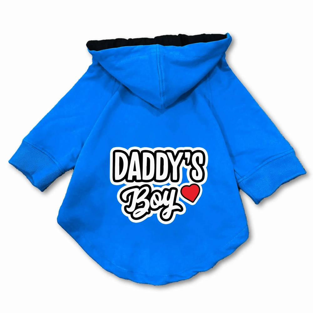Pawsindia Daddy's Boy Hoodie for Dogs (Blue)