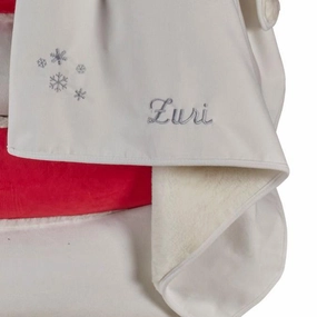 Personalized Holiday Crimson Dog Blanket Snowflake