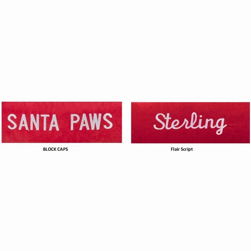 Personalized Holiday Crimson Microvelvet Scoop Dog Bed