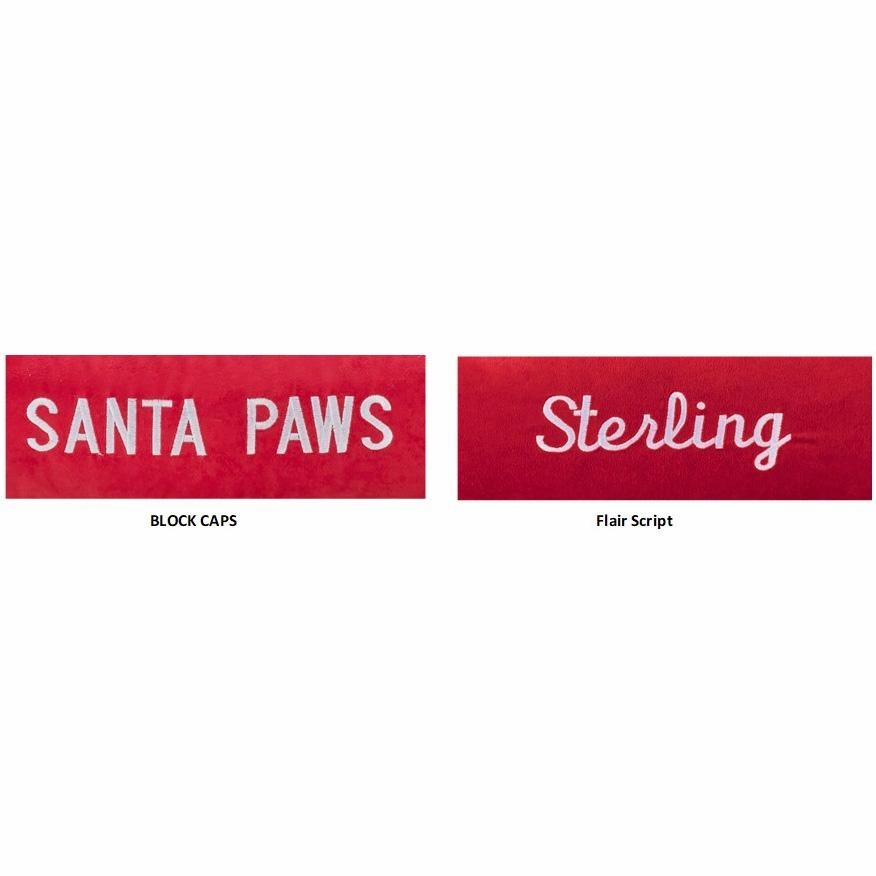 Personalized Holiday Crimson Microvelvet Scoop Dog Bed