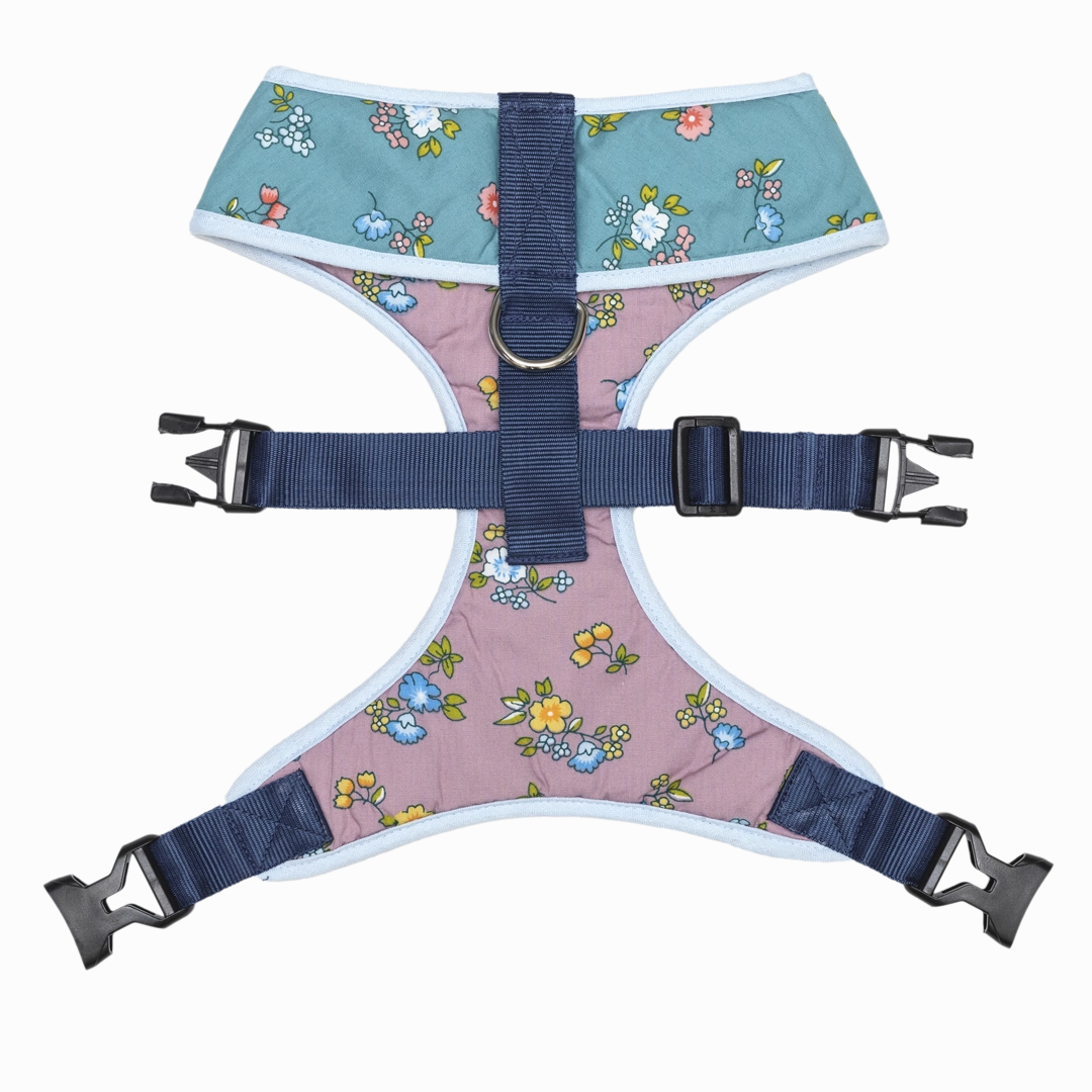 Pet And Parents Dainty Floral Reversible Harness for Dogs
