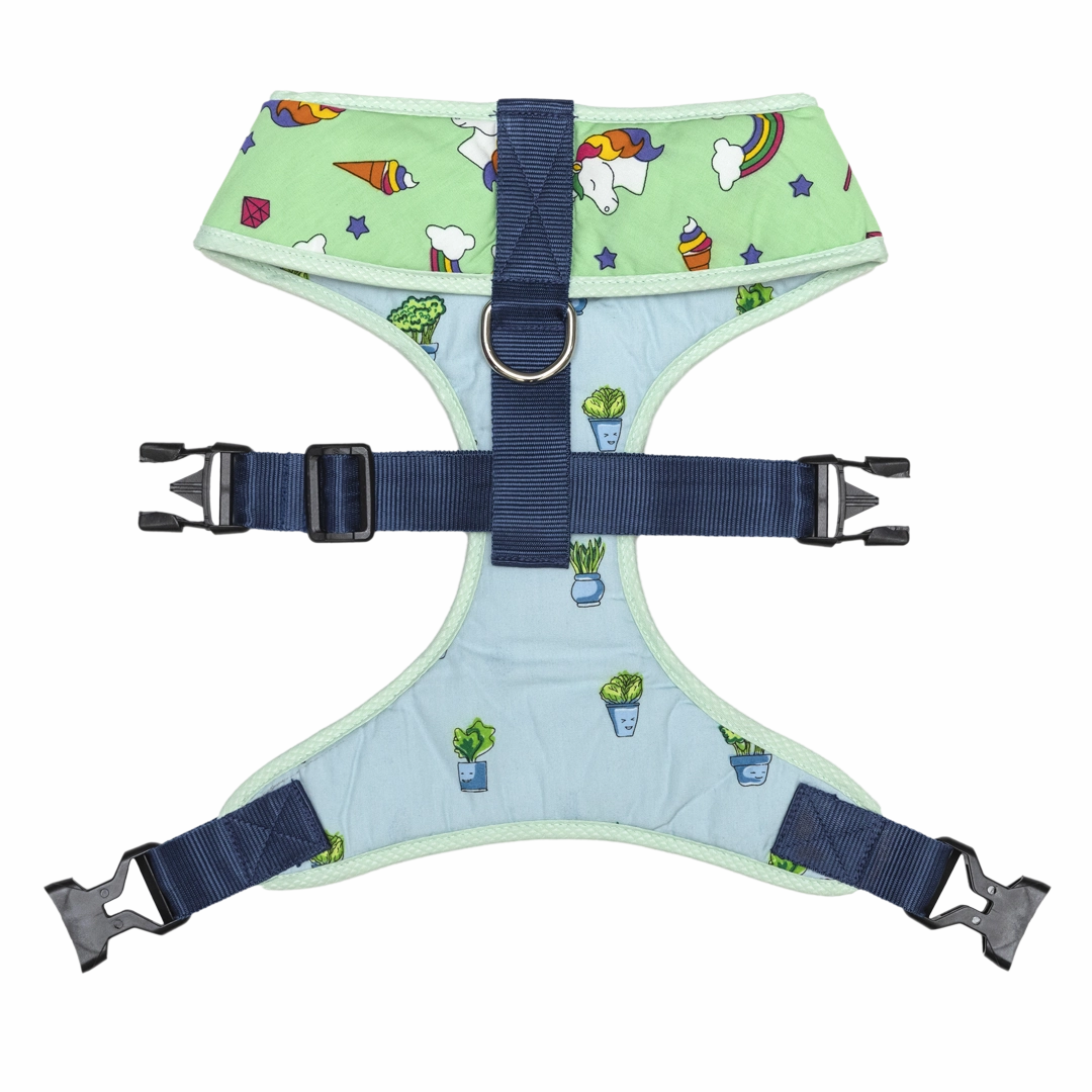Pet And Parents Little Plants Wonderland Reversible Harness for Dogs