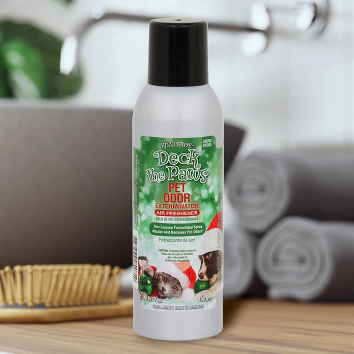 Pet Odor Exterminator Air Freshener Spray, Deck the Paws, 7 oz