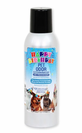 Pet Odor Exterminator Air Freshener Spray, Happy Birthday, 7 oz