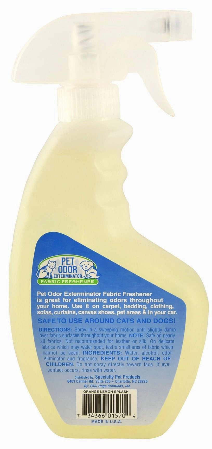 Pet Odor Exterminator Fabric Freshener Spray, 15.6 oz