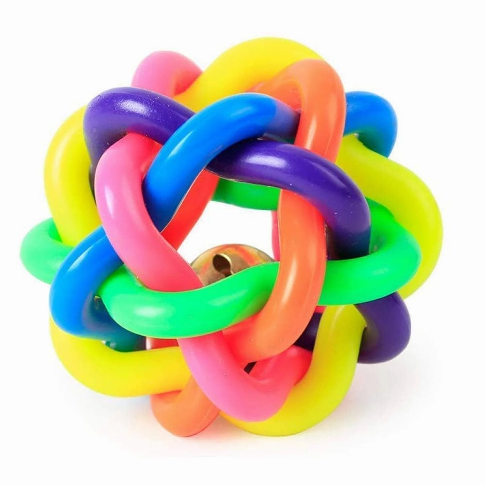 Pet Vogue Bouncy Rubber Ball & Skatrs Rope Ball Chew Toy Dog Combo