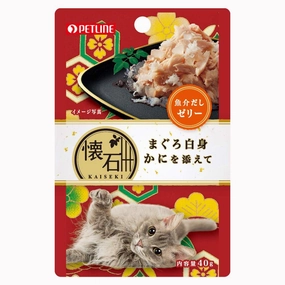 Petline Kaiseki Pouch Maguro White Meat with Crab in Jelly Pouch Cat Food 40g x 12