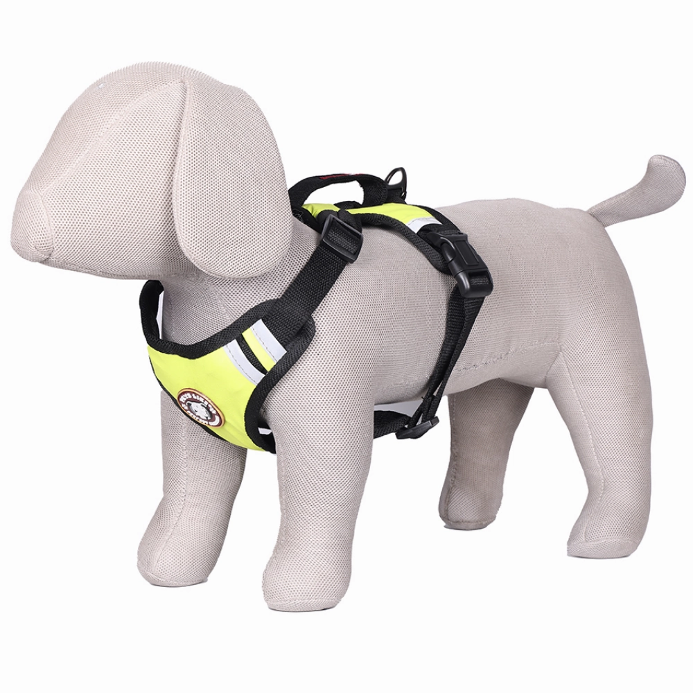Pets Like Padded Double Side Harness for Dogs (Neon Yellow)