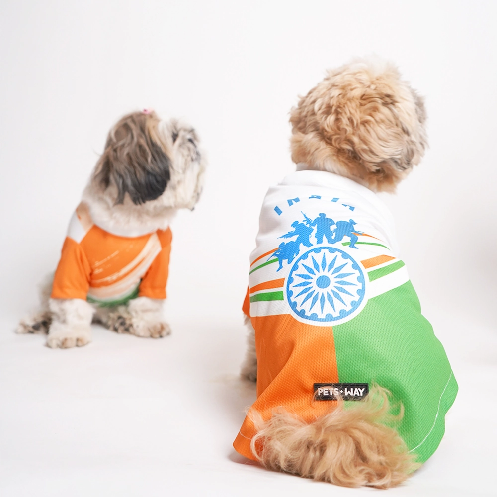 Pets Way Style 2 Republic Day T Shirt for Dogs
