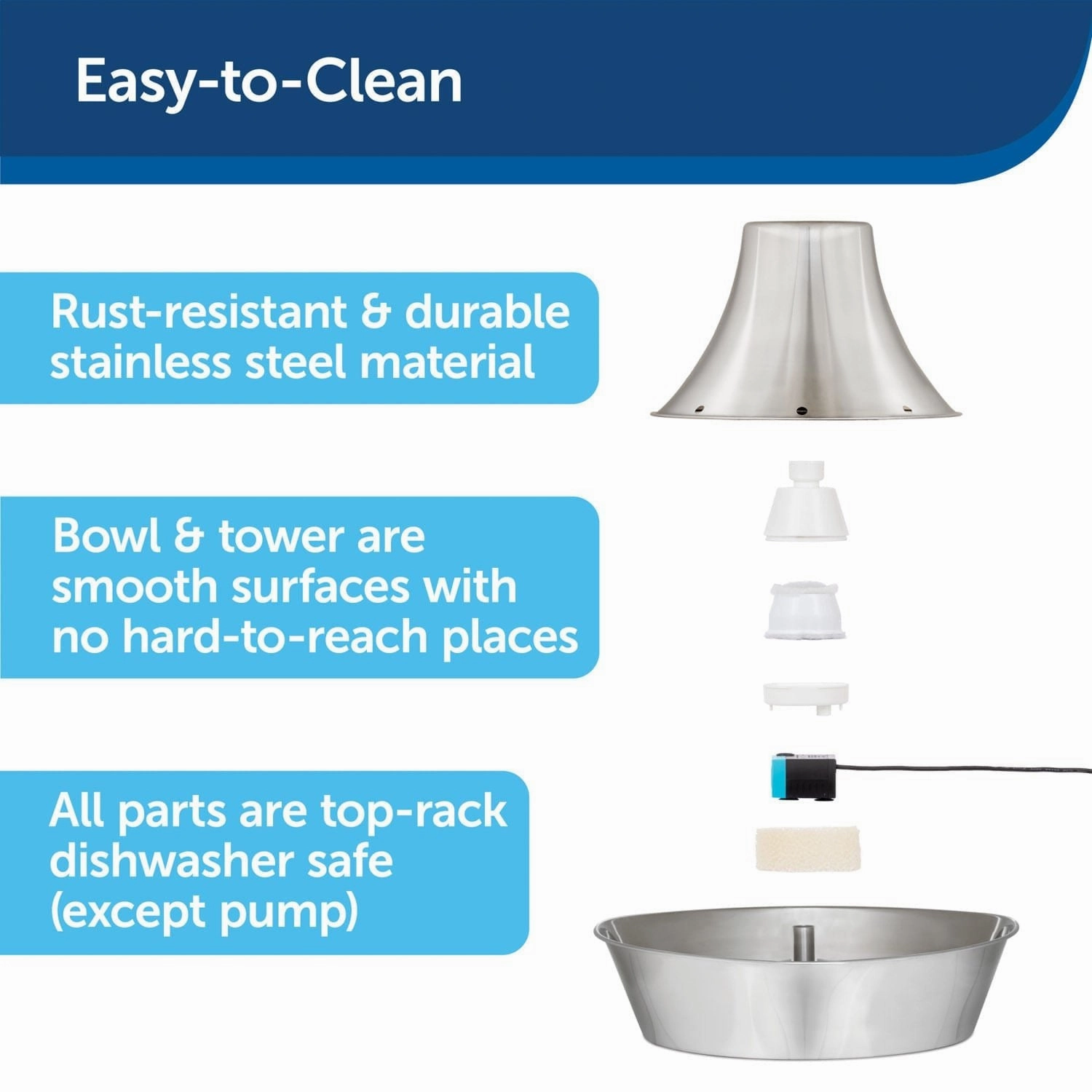 PetSafe Seaside Stainless Pet Fountain