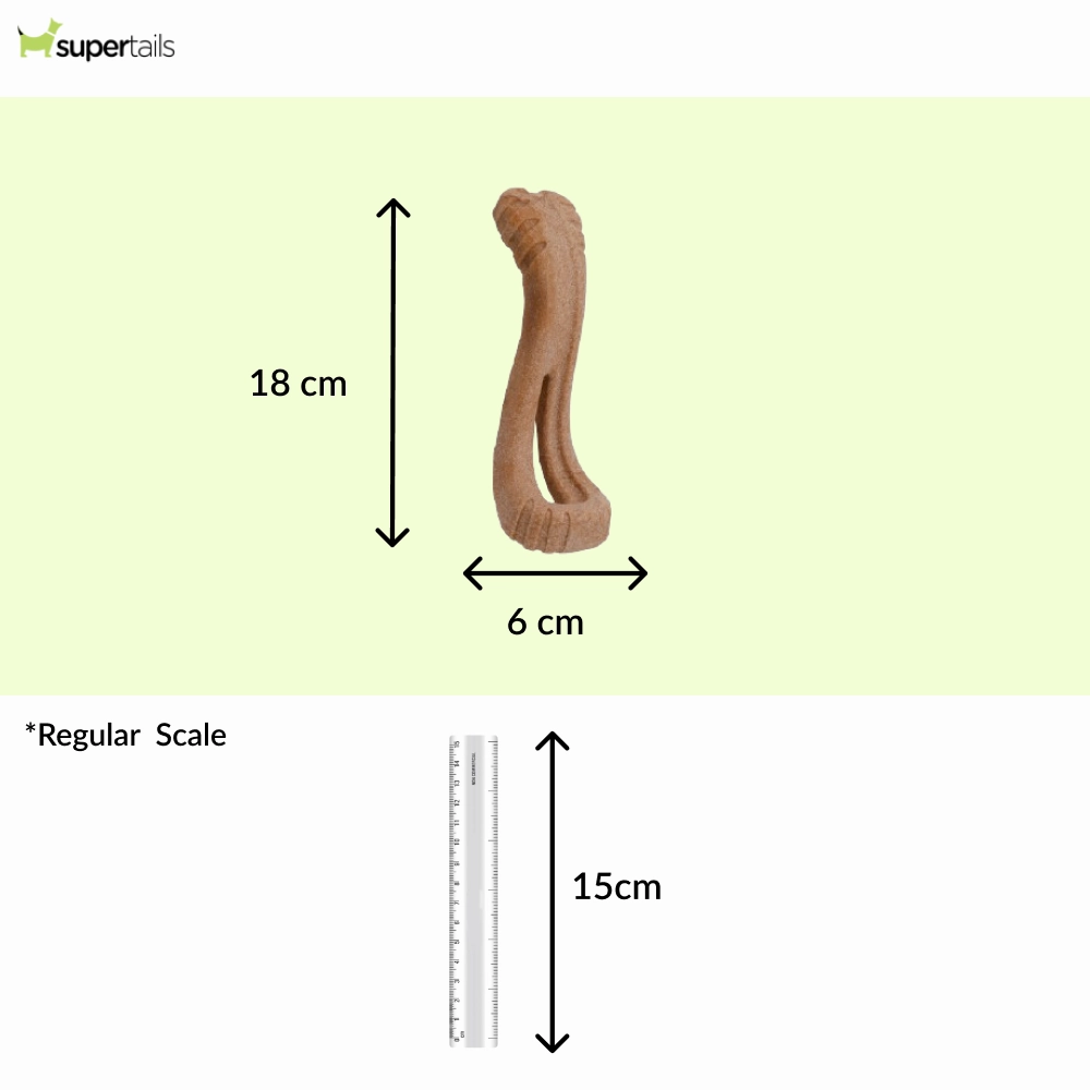 Petstages Dogwood Flip Chew Bone Toy for Dogs (Brown)